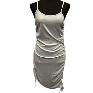 Baby Blue Ruched Sleeveless Dress